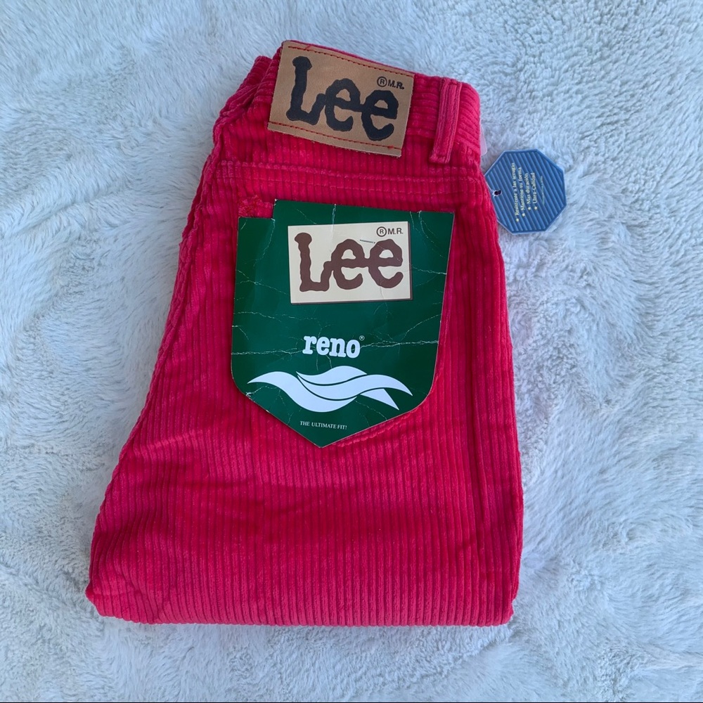 90’s Vintage high waist chunky Lee corduroys - Picture 4 of 12